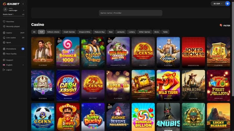 GxBet Casino Spelaanbod