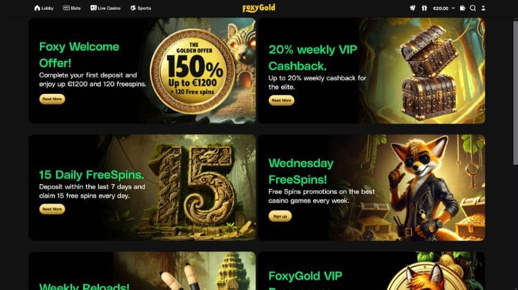 FoxyGold Promoties en Bonussen