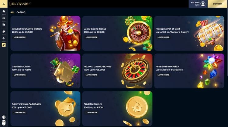 LuckyWands Promoties en Bonussen