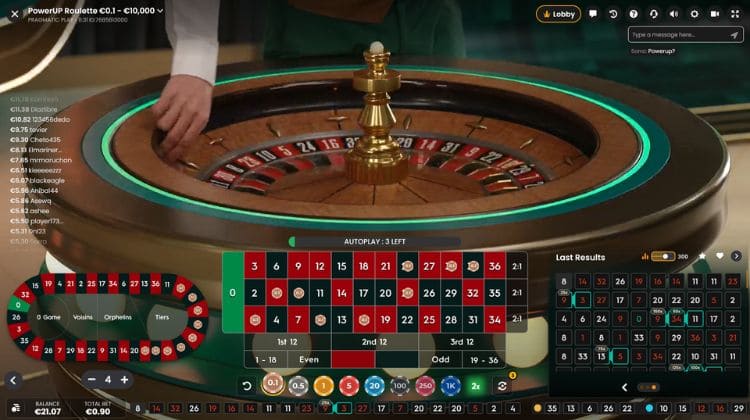 PowerUp Roulette Multipliers