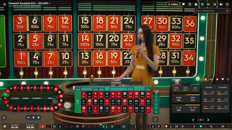 Pragmatic Play Live PowerUP Roulette Gameplay