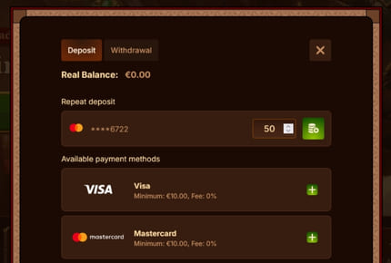 Casino Debetkaart Betalen - Selecteer Betaalmethode