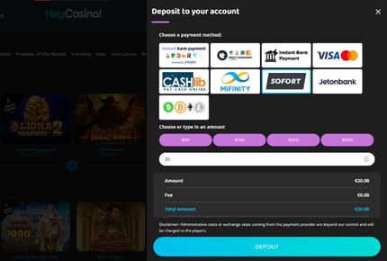 Casino Sofort Betalen - Selecteer Betaalmethode