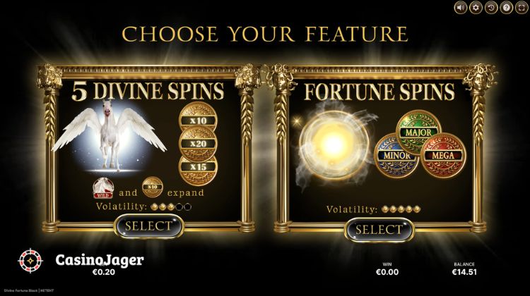Divine Fortune Black Choose Free Spins