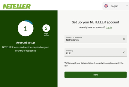 Neteller Casino - Account Aanmaken