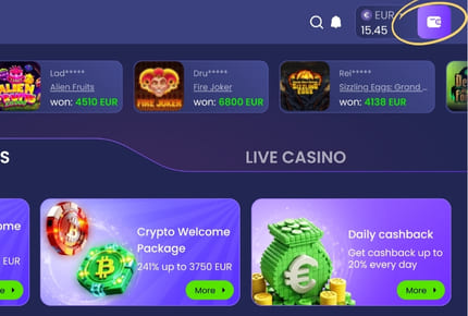 Betalen in het Bitcoin Casino - Cashier