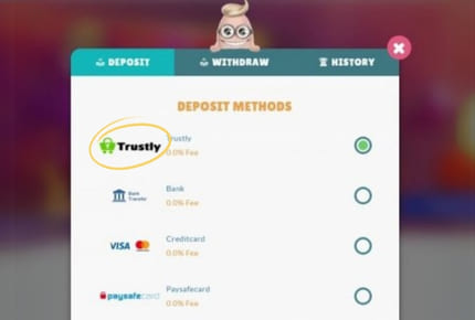 Casino Trustly Betalen - Selecteer Betaalmethode