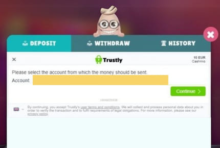 Casino met Trustly - Bevestig je Gegevens