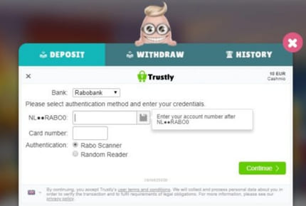 Online Casino Trustly - Betaalscherm