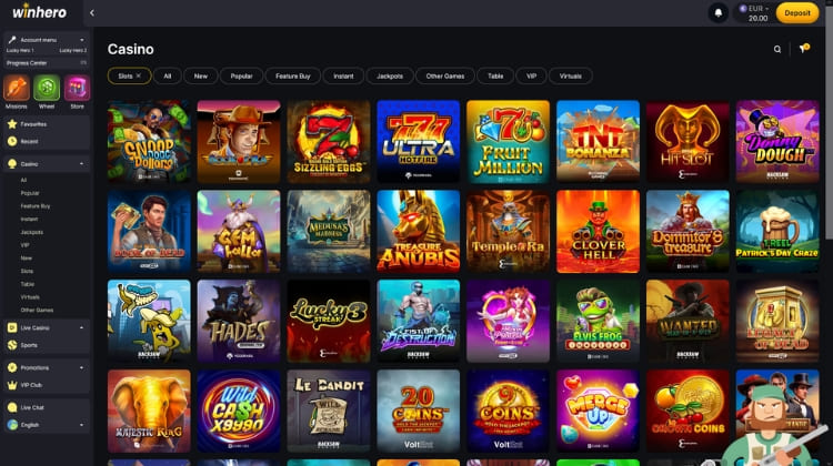 Winhero Casino Spelaanbod