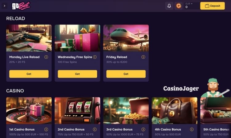 GT.bet Promoties en Bonussen