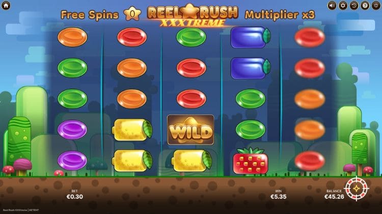 Reel Rush XXXtreme Free Spins Bonus