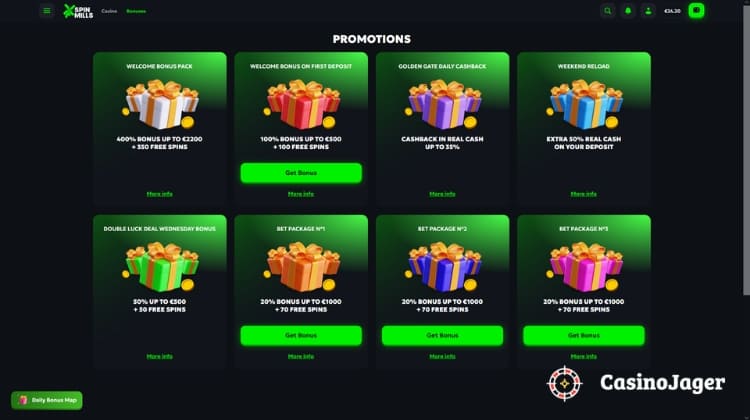SpinMills Promoties en Bonussen