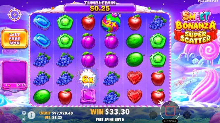 Sweet Bonanza Super Scatter Free Spins Bonus