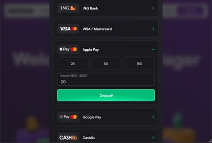 Casino Apple Pay Betalen - Selecteer Betaalmethode