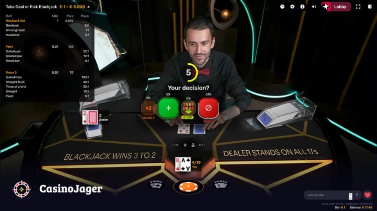 ICONIC21 Take Deal or Risk Blackjack
