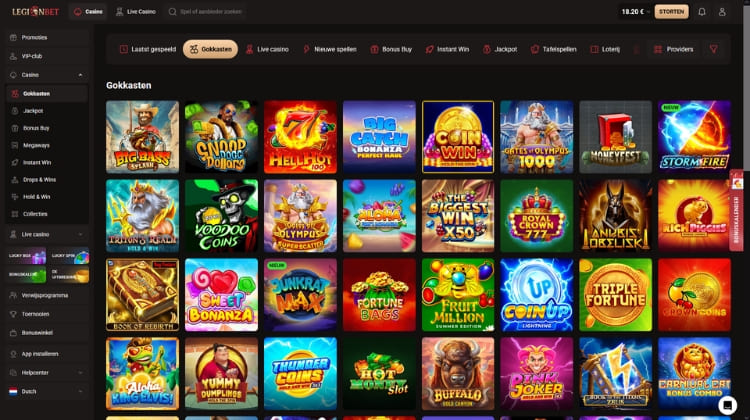 LegionBet Casino Spelaanbod