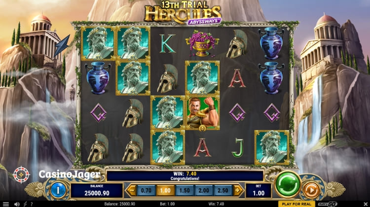 Play'n GO 13th Trial Hercules Abyssways Gameplay