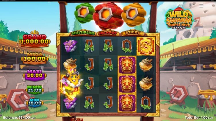 Push Gaming Wild Swarm Triple Hive Gameplay