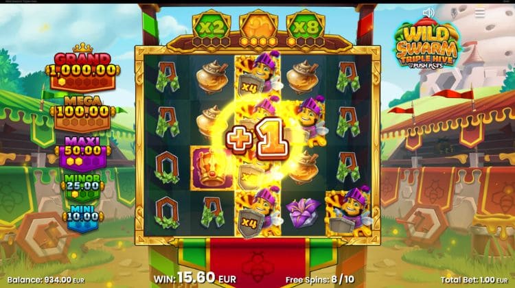 Wild Swarm Triple Hive Free Spins Bonus