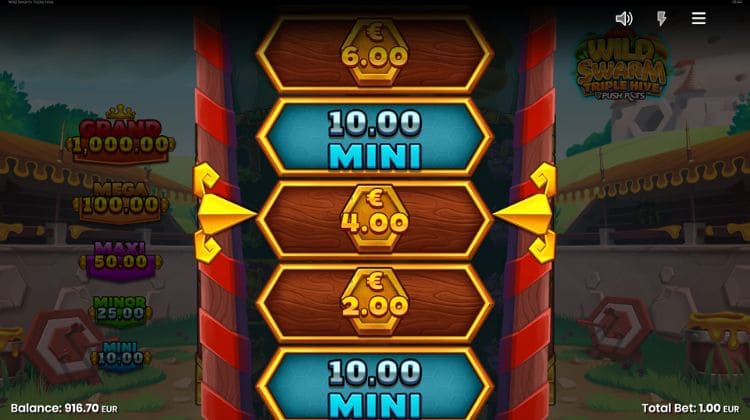 Wild Swarm Triple Hive Wheel Feature