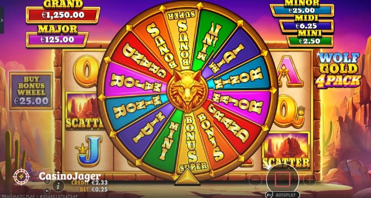 Wolf Gold 4 Pack Bonus Wheel