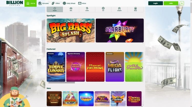 Billion Casino Spelaanbod