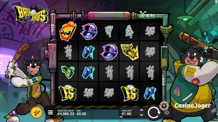 Hacksaw Gaming Bash Bros Gameplay