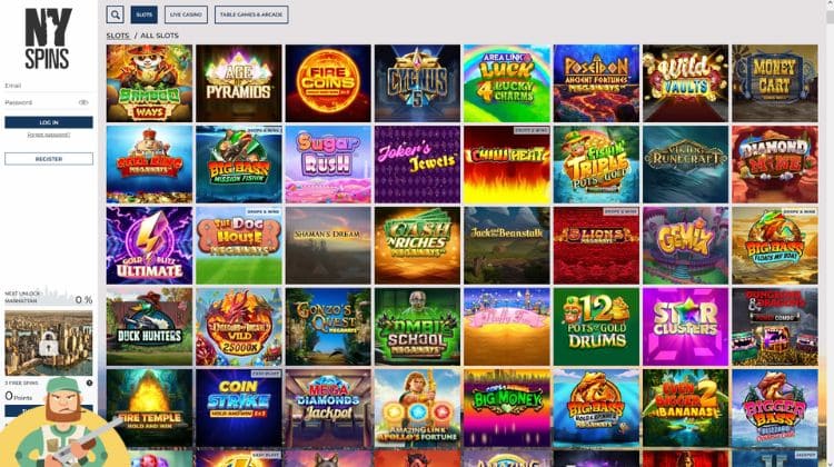 NYspins Casino Spelaanbod