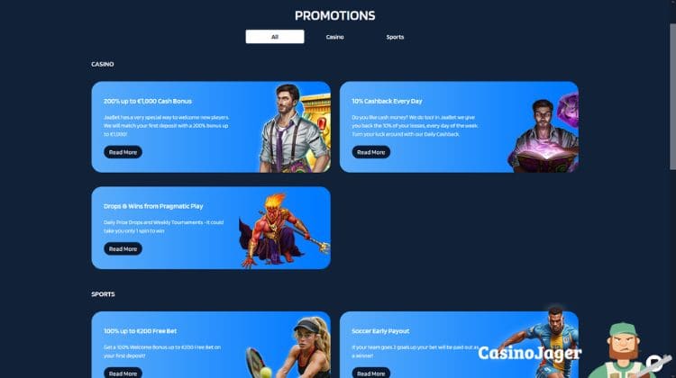 JaaBet Promoties en Bonussen