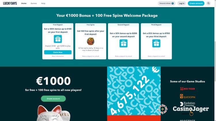 LuckyDays Promoties en Bonussen