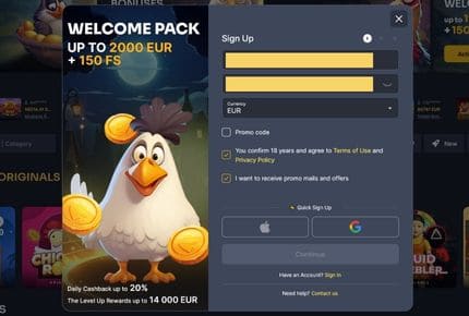 Registreren bij Kokobet