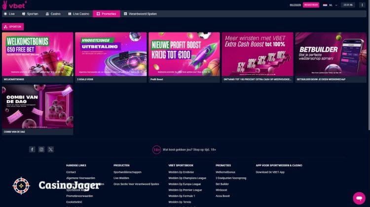 VBET Promoties en Bonussen