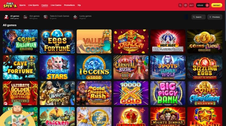 Free Spinza Casino Spelaanbod