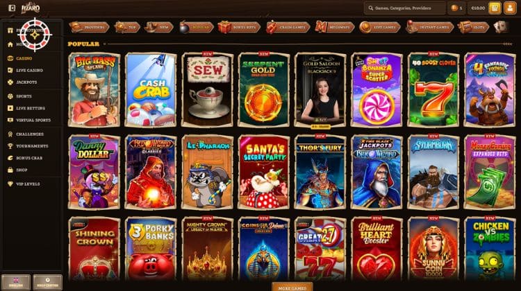 Lizaro Casino Spelaanbod