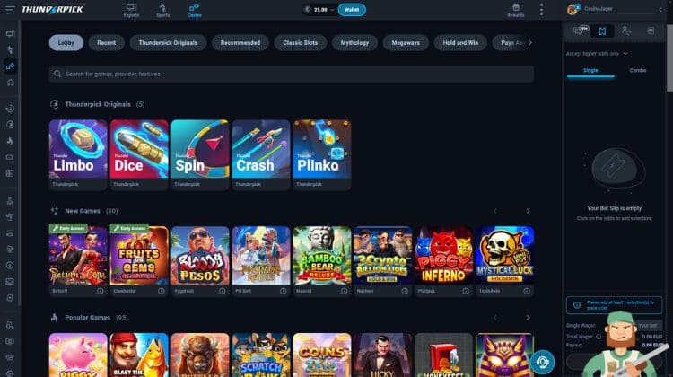 Thunderpick Casino Spelaanbod