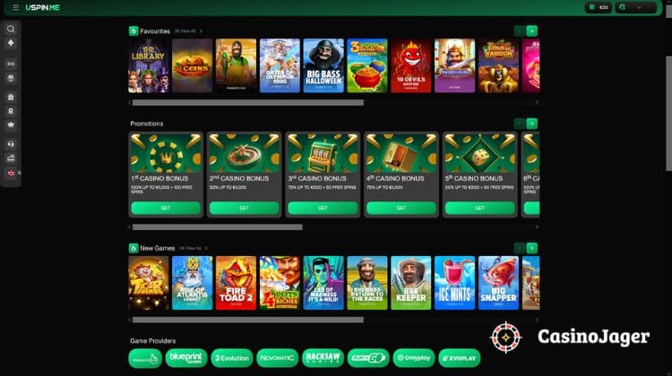 Uspin.me Casino Spelaanbod
