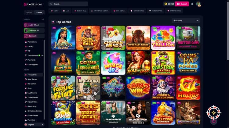 Betsio.com Casino Spelaanbod
