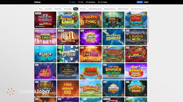 Betway Casino Spelaanbod