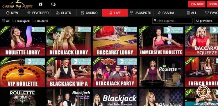 Casino Big Apple Live Casino