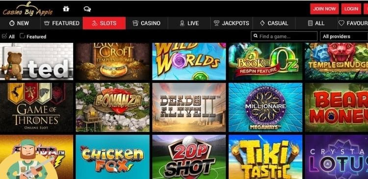 Casino Big Apple Spelaanbod