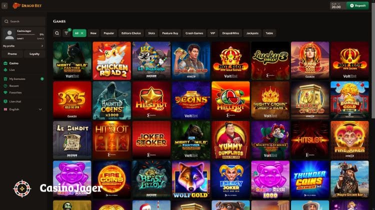 Drago Bet Casino Spelaanbod