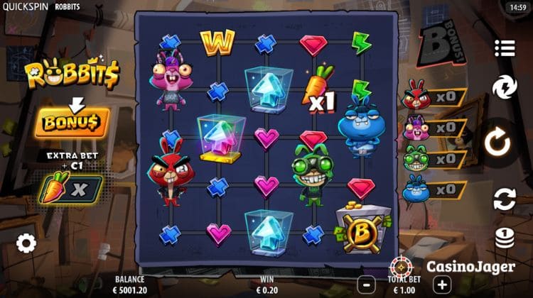 Quickspin Robbits Gameplay
