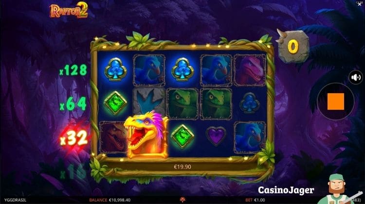 Raptor 2 Free Spins Bonus