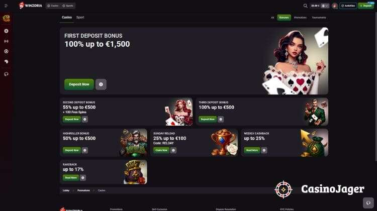 Winzoria Promoties en Bonussen