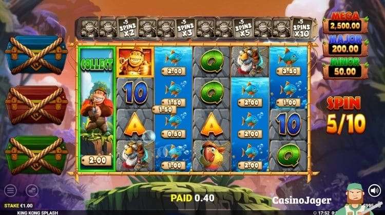 King Kong Splash Kong Bonus Spins
