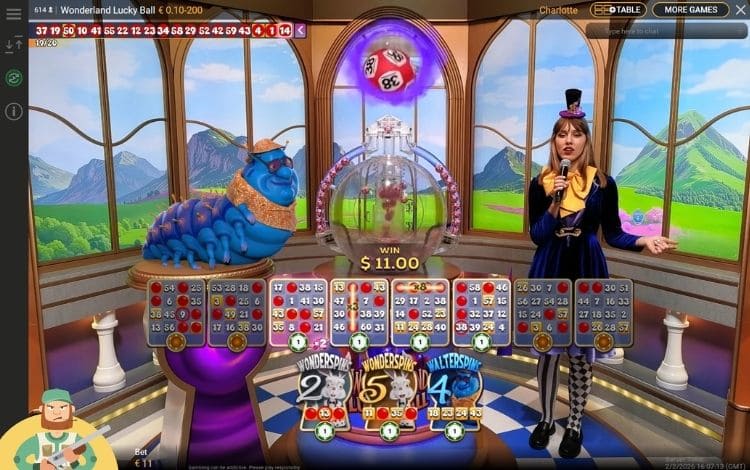 Playtech Live Wonderland Lucky Ball Gameplay