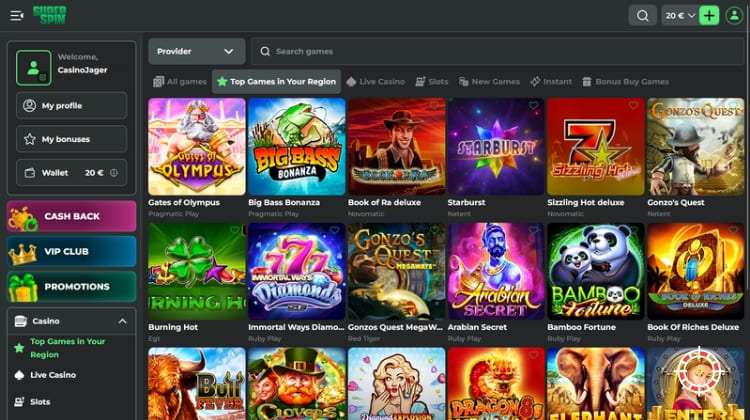 Super Spin Casino Spelaanbod