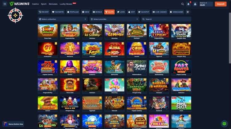 Velwins.vip Casino Spelaanbod