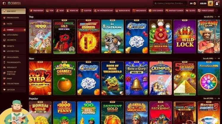 Casoola Casino Spelaanbod